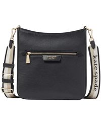 Kate Spade - Hudson Pebbled Leather Large Messenger Crossbody - Lyst