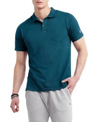 Champion - , Comfortable Athletic, Best Polo T-shirt For , Nifty Turquoise With Taglet, Large - Lyst
