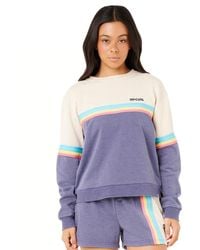 Rip Curl - High Tide Raglan Pullover Crew Sweatshirt Sweater - Lyst