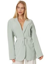 Norma Kamali - Oversized Single Breasted Jacket (Dried Sage) Clothing - Lyst