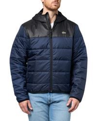 Lacoste - Core Regular Fit Color Block Puffer Jacket - Lyst