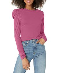 Rebecca Taylor - Womens Ruched Long Sleeve Knit Top T Shirt - Lyst