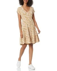 lucky brand printed tiered babydoll dress