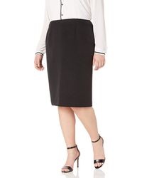 Kasper - Womens Plus Size Stretch Crepe Skimmer Skirt - Lyst