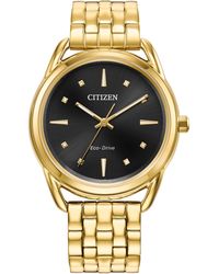 Citizen - Eco-drive Dress Classic Watch In Gold-tone Stainless Steel - Lyst