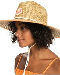 Roxy - Coffee Blues Straw Sunhat Sun Hat - Lyst