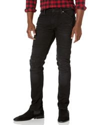 Guess - Mens Eco Slim Tapered Moto Jeans - Lyst
