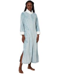 N Natori - Frosted Cashmere Darin Zip Caftan Length 52",spruce,x-small - Lyst