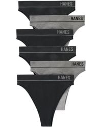 Hanes - Originals Seamless Rib Hi-rise Cheeky Panties Pack - Lyst