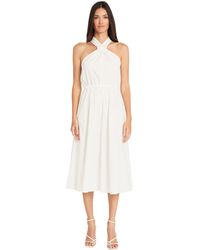 Maggy London - Halter Neck With Circle Trim Detail Cotton Poplin Dress Party Occasion Date Guest Of - Lyst