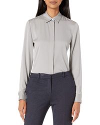 Theory Silk Classic Fitted Shirt in 
