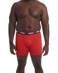 PUMA - Big & Tall 3 Pack Athletic Fit Boxer Briefs - Lyst