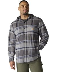 Carhartt - Rugged Flex Relaxed Fit Flannel Fleece Lined Hooded Shirt Jac - Lyst