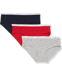 Tommy Hilfiger - Cotton Printed Hipster Underwear Panty Multipack - Lyst