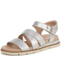 Dr. Scholls - S Timeless Life Flat Sandal Silver Smooth 8.5 M - Lyst
