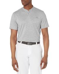 adidas - Golf S Texture Stripe Polo Shirt - Lyst