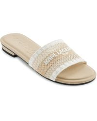 Karl Lagerfeld - Paris Cushioned Insole Everyday Cairra-flat Slide Heeled Sandal - Lyst