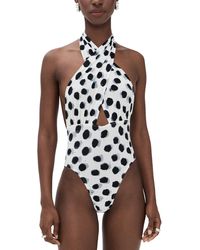 Norma Kamali - Cross Halter Mio One Piece - Lyst