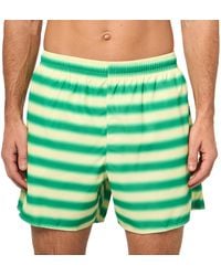 Lacoste - Striped Swim Trunks - Lyst
