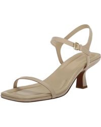 Vince - S Coco Kitten Heel Ankle Strap Sandal Birch Sand Beige Leather 7 M - Lyst