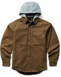 Wolverine - Overman Fleece Lined Cotton Duck Canvas Hooded Shirt Jacket - Lyst