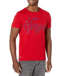 Lacoste - Short Sleeve Crew Neck Djokavic Off-court Tennis T-shirt - Lyst
