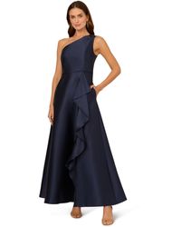 Adrianna Papell - One Shoulder Mikado Gown - Lyst
