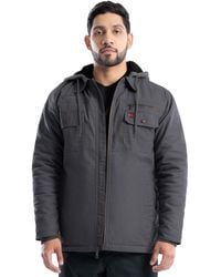 Wrangler - Quilted Lined Jacket With Sherpa Hood - Lyst