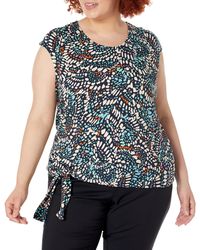 NIC+ZOE - Nic+zoe Plus Size Mosaic Dots Top - Lyst