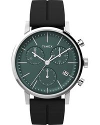 Timex - Black Strap Green Dial Stainless Steel - Lyst