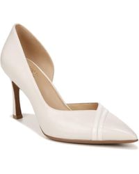 Naturalizer - S Aubrey D'orsay Pointed Toe Pump Satin Pearl Leather 11 M - Lyst