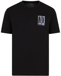 Emporio Armani - A | X Armani Exchange Regular Fit Cotton Jersey Small Chest Gradient Box Logo Tee - Lyst