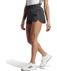 adidas - Pacer Training 3 Stripes Woven High Rise Shorts - Lyst