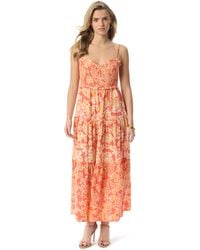 Jessica Simpson - Bronte Sweetheart Neck Empire Waist 3-tiered Maxi Dress Standard - Lyst