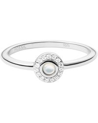 fossil silver rings for women