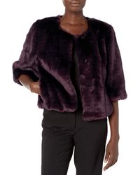 calvin klein faux fur cropped jacket