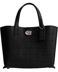 COACH - Embossed Croc Willow Tote 24 - Lyst