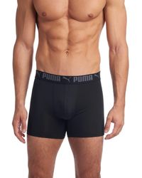 PUMA - 3 Pack Athletic Fit Boxer Briefs - Lyst