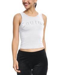 Juicy Couture - Couture Fitted Tank With Curved Hotfix - Lyst