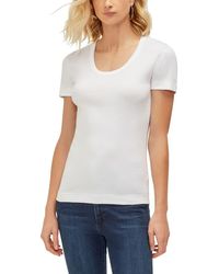 Three Dots - Womens Essential Heritage Short Sleeve Scoop Neck Tee T Shirt - Lyst