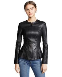 Theory - Leather Movement Vip-up Jacket - Lyst