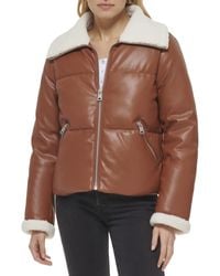 Levi's - The Breanna Smooth Lamb Leather Puffer Jacket - Lyst