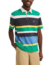 Nautica - Sustainably Crafted Classic Fit Striped Rugby Polo - Lyst