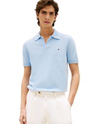 Tommy Hilfiger - Short Sleeve V-neck Knit Polo Shirts In Regular Fit With Stretch - Lyst
