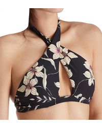O'neill Sportswear - Albany Floral Hi-neck Bikini Top Swimsuit - Lyst