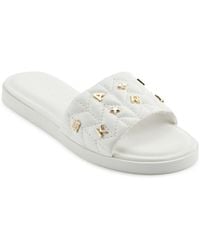 Karl Lagerfeld - Paris Cushioned Insole Everyday Carenza Studs-flat Sandal Slide - Lyst