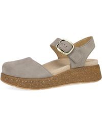 Dansko - Toe Platform Mary Jane For - Memory Foam And Suede Wrapped Footbed For An Extra Plush Comfort And Support Taupe 7.5-8 M - Lyst