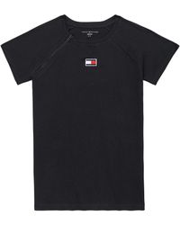 Tommy Hilfiger - Womens Adaptive Flag T-shirt With Port Access T Shirt - Lyst