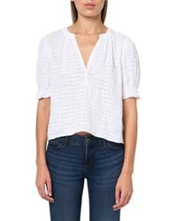 Velvet By Graham & Spencer - Bonita Textured Gauze Blouse - Lyst