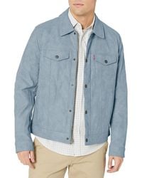 levi's men's smooth lamb touch faux leather classic trucker jacket